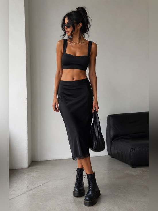 Free People Other - Free People Naomi Lace Longline Bralette Black NWT Brami Crop Top Small
